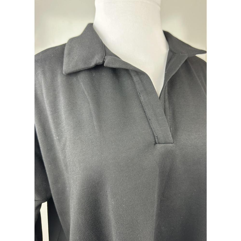 Tuckernuck x Pomander Place Black Easy Polo Swing Sweatshirt Size M/L Top - Picture 4 of 16